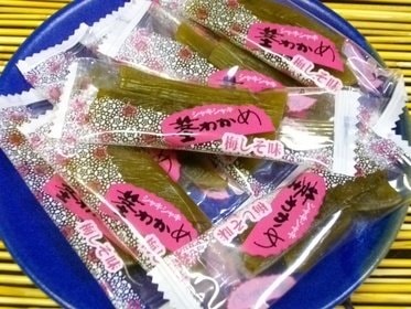 内野海産 三陸産 おつまみ茎わかめ 梅しそ味 業務用1kg おつまみにどうぞ