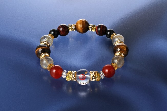 一発的中大当りブレス 白水晶 黄水晶 金針水晶 虎目石 赤メノウ パワーストーン ブレスレット メンズ レディース 効果 ハンドメイド アクセサリー クリスタル シトリン ルチル