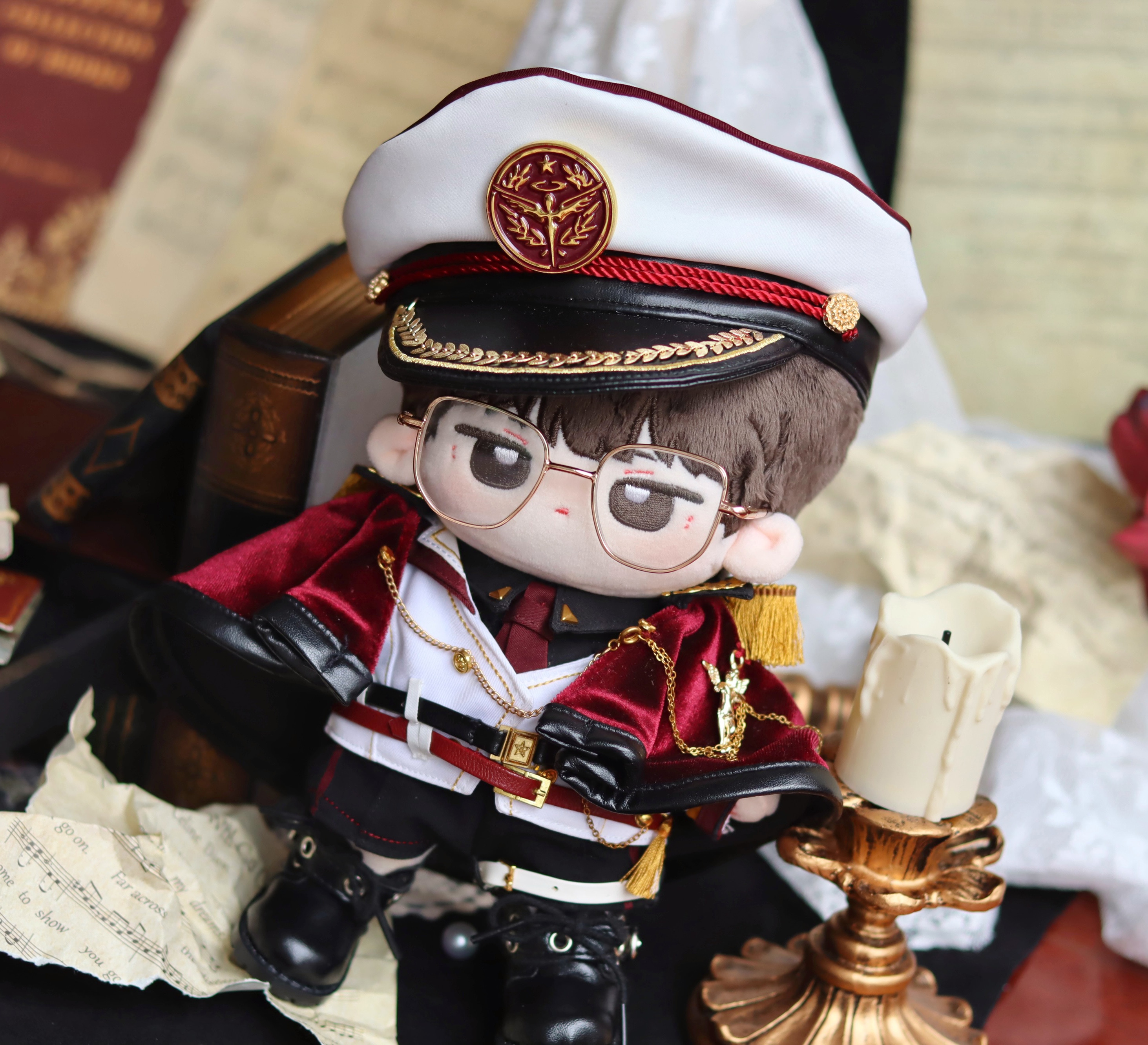 20cm 深紅の賛美歌コットンドールベビー服セット 20cm 5,440円