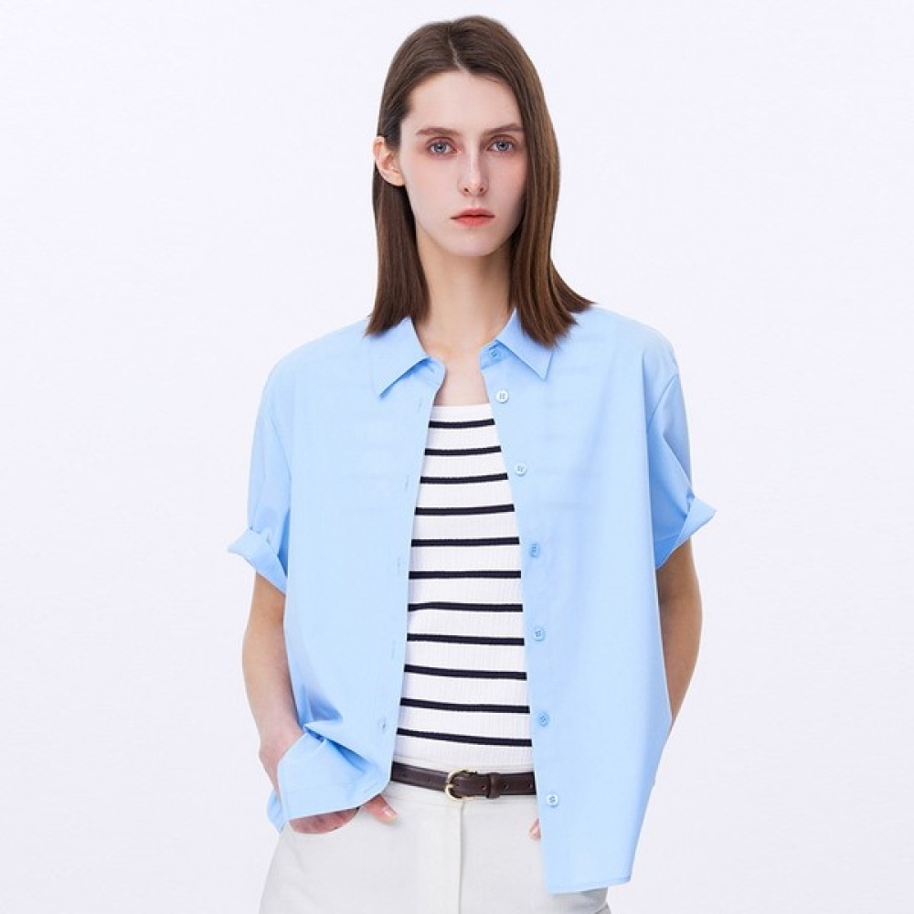 [レディースミス] ベーシックハーフスリーブシャツ_SWWSTP22200