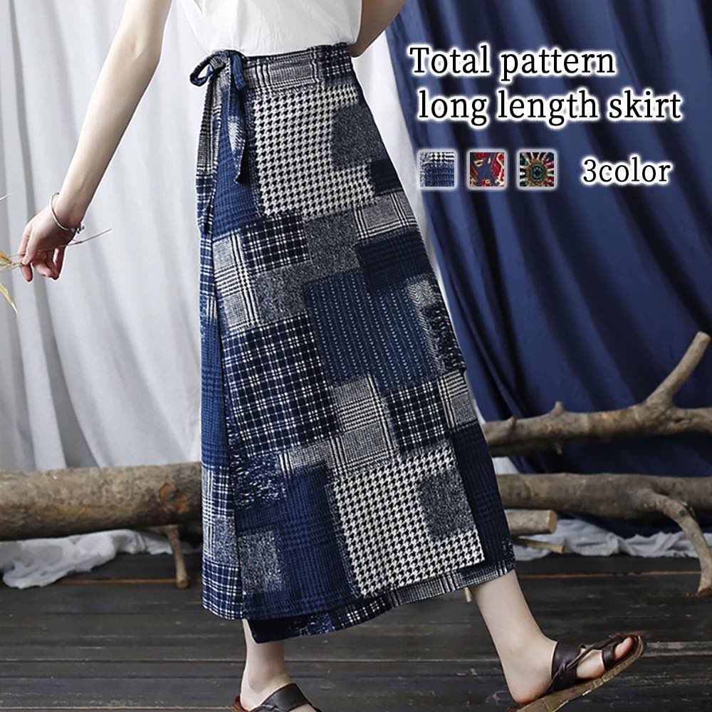 スカート レディース 総柄ロング丈スカート カジュアル ワンピース ゴルフウェア ひざ丈 夏 スカーチョ きれいめ ロングスカート 裏地 フレアスカート 大人 40代 タイトスカート プリーツスカート 4,523円