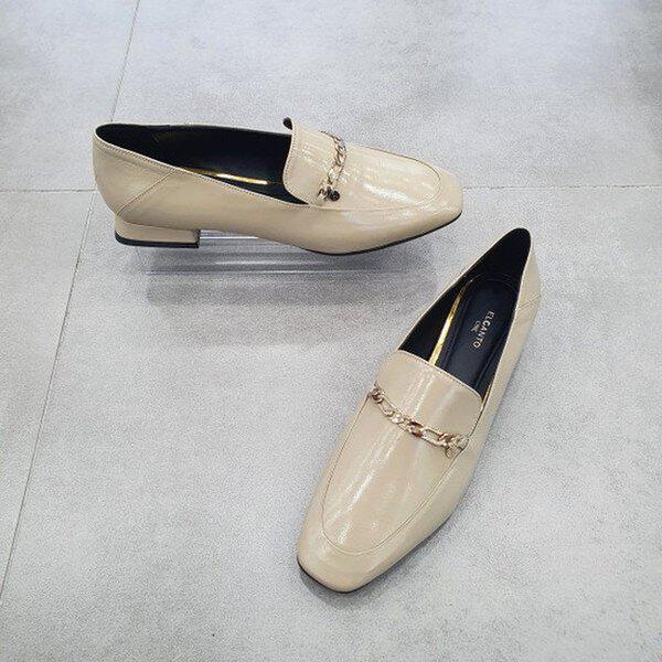 天然皮革 超軽量クッションアップ 女性 ベーシック パンプス フラットlcwd30u14c_US