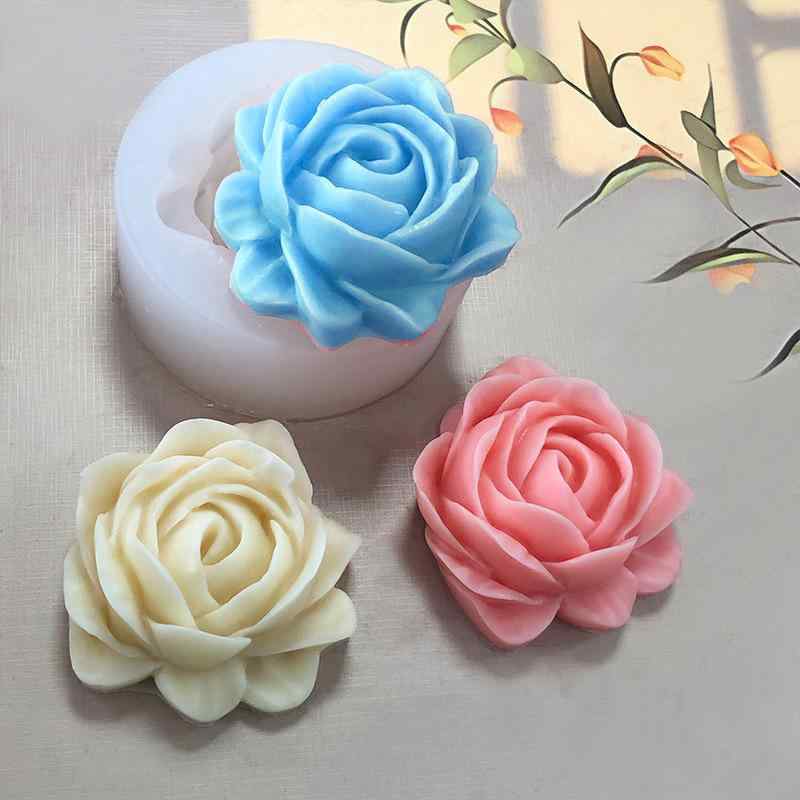 今月上新シリコンモールド 薔薇 バラ ローズ 葉付き 花 アロマキャンドル 石膏 レジン オブジェ 製菓 ケーキ作り ケーキ型 食品グレード 耐熱 ハンドメイド DIY 手芸 クラフト(x2)