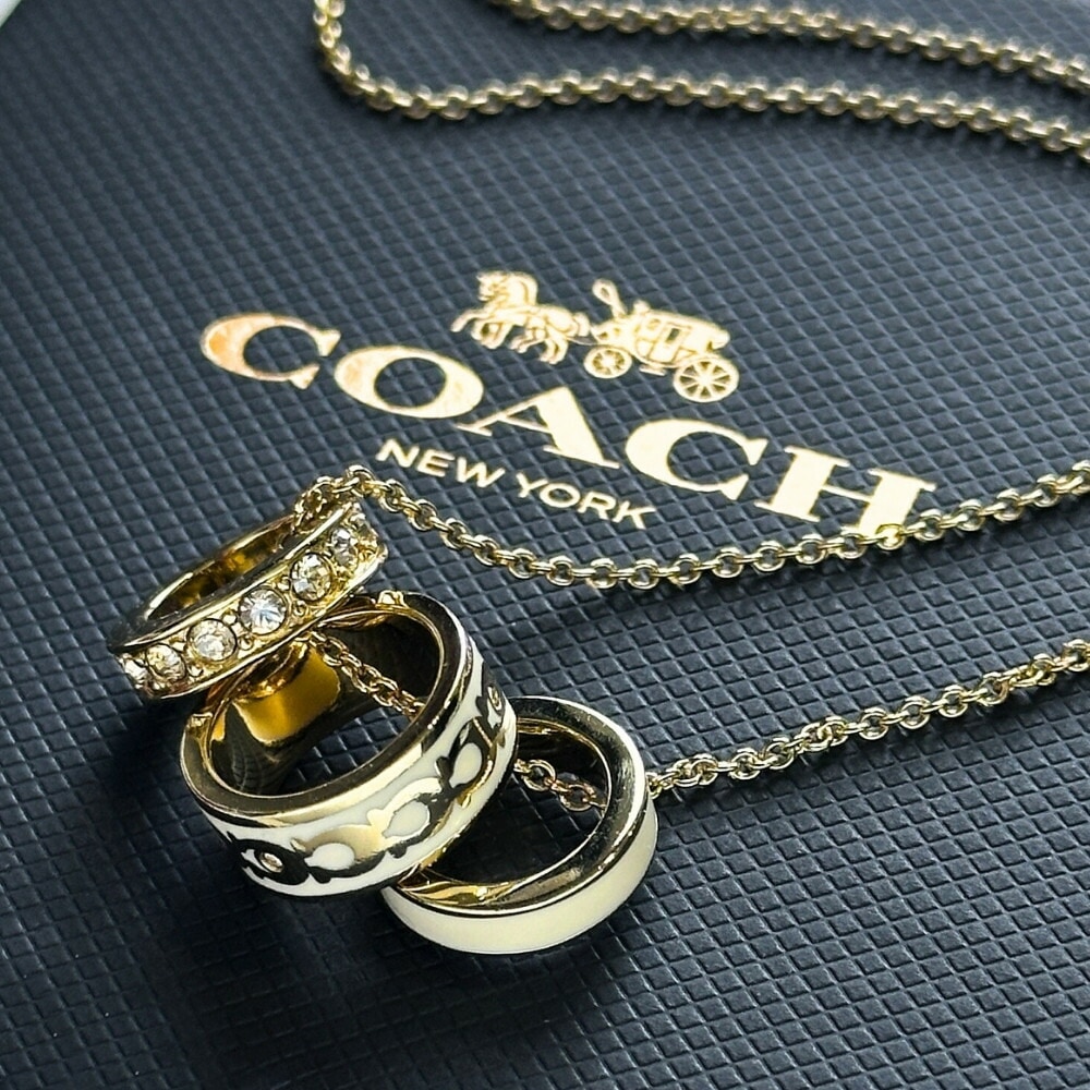 コーチ ネックレス ペンダント レディース おしゃれ ブランド シグネチャー エナメル チェーンネックレス 誕生日プレゼント 結婚記念日 妻 女友達 彼女 母 ギフト お祝い クリスマス プレゼント