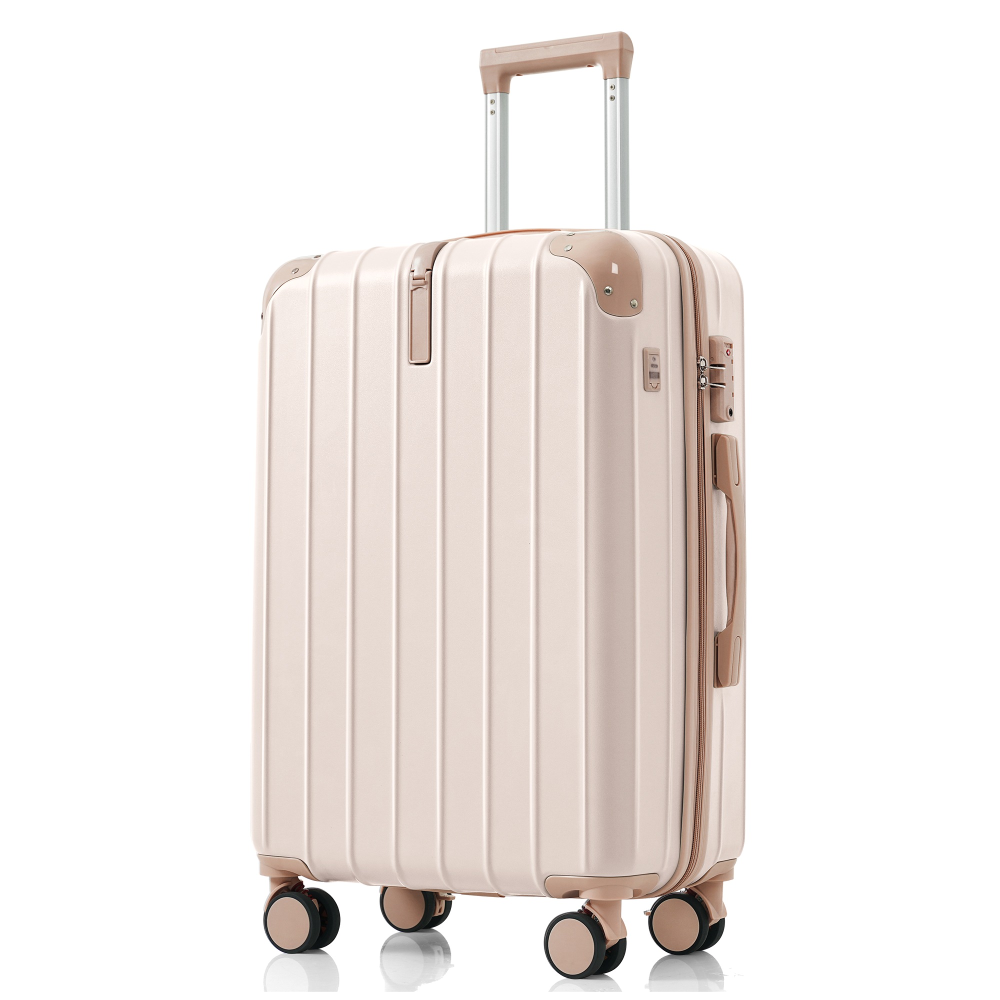 24時間限定価格！35スーツケース Lサイズ ダブルキャスター ストッパー付き フック USBポートスマホスタンド ドリンクホルダー TSAロック 海外 修学旅行 合宿 ビジネス出張 女性 男性 軽量