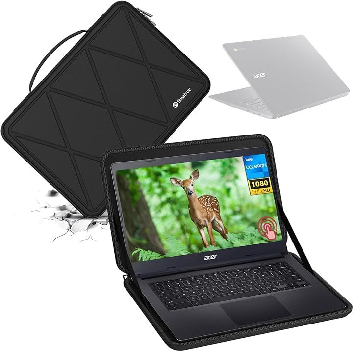 ハードEVA保護スリーブケース 14インチ Acer Chromebook ハードケース( Black-For Acer 14インチ, For Acer 14インチ(X8259))