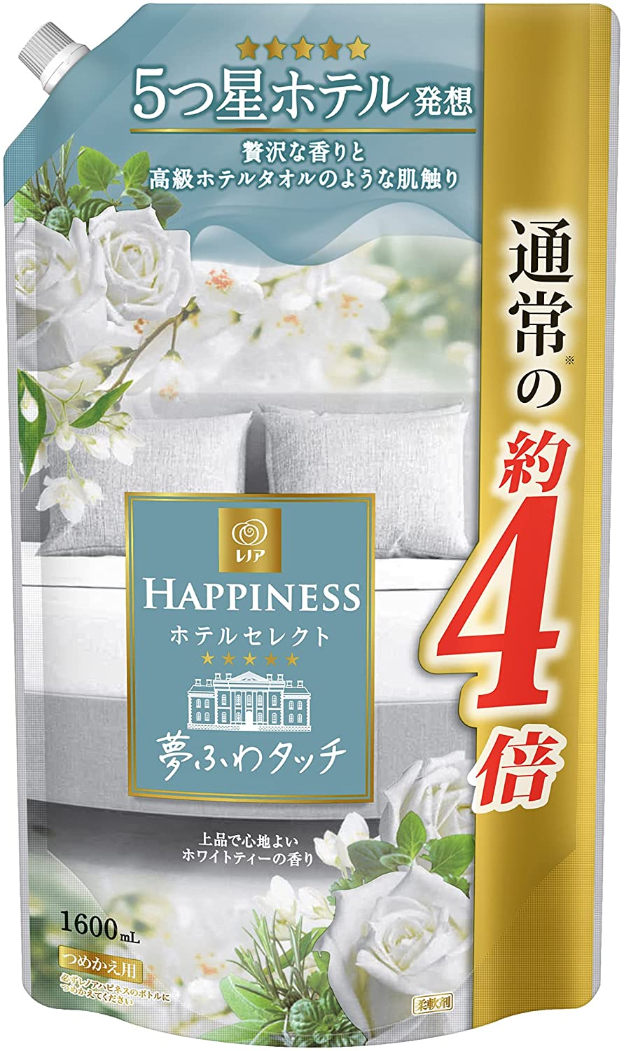 大切な ハピネス [大容量]レノア 夢ふわタッチ 1600mL 詰め替え ホワイトティー 柔軟剤 柔軟剤 - flaviogimenis.com.br