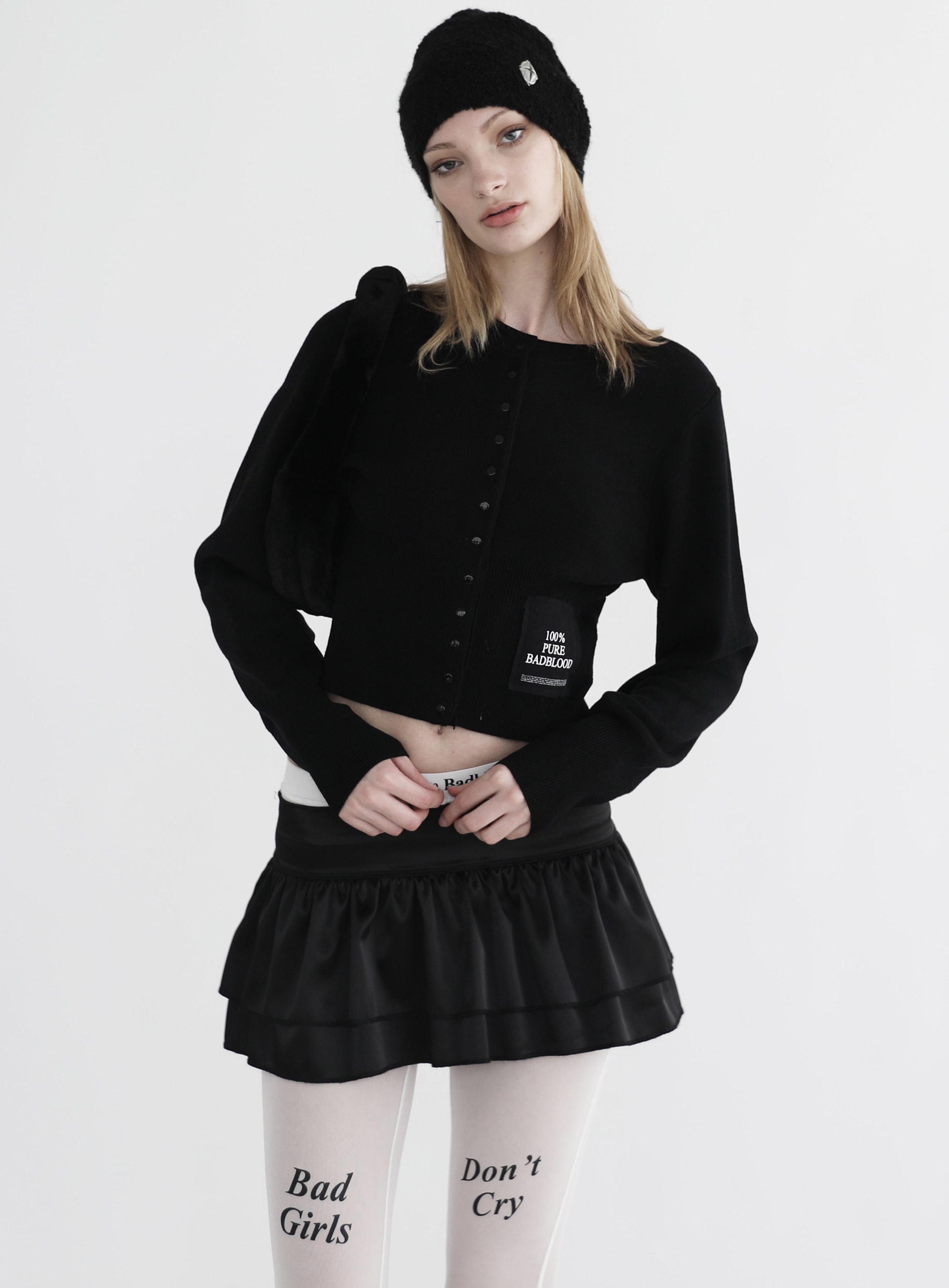 【BADBLOOD】 PURE LILY CARDIGAN : BLACK