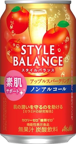他サイト： アサヒ スタイルバランス 素肌サポート アップルスパークリング [機能性表示食品] [ ノンアルコール 350ml×24本 ] 350ml×24本の商品画像