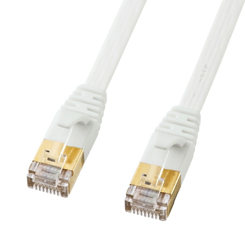 （まとめ買い）CAT7ウルトラフラットLANケーブル 2m ホワイト KB-FLU7-02W [x3]
