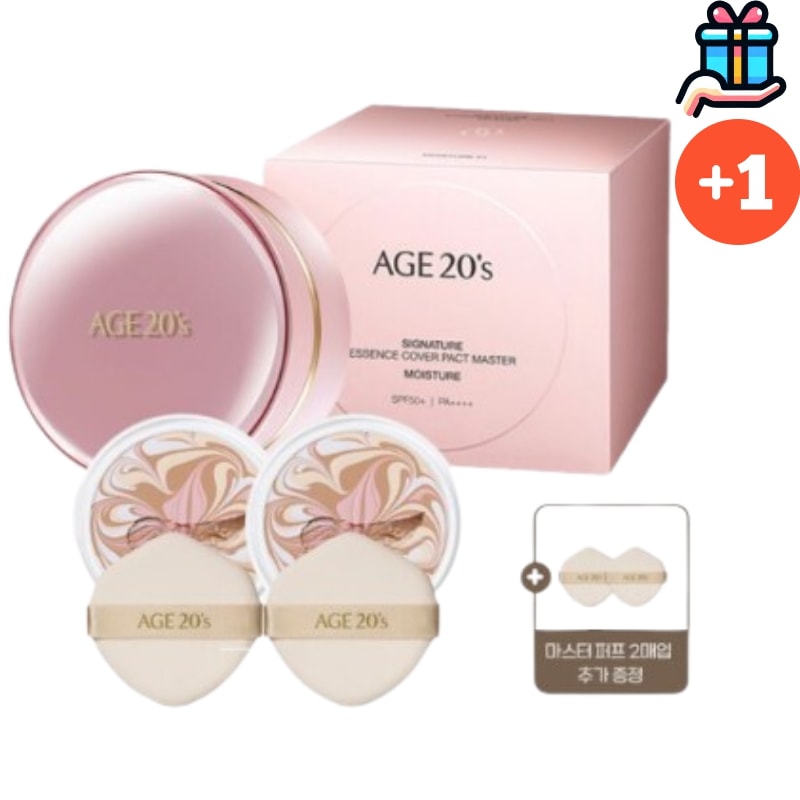 [韓国人気1+1] シグネチャー エッセンス カバー ファクト マスター モイスチャー (ケース1+リフィル2) クッション ファンデ 光彩 72時間持続 カバー力 韓国コスメ クッションパデ 肌トー 5,569円