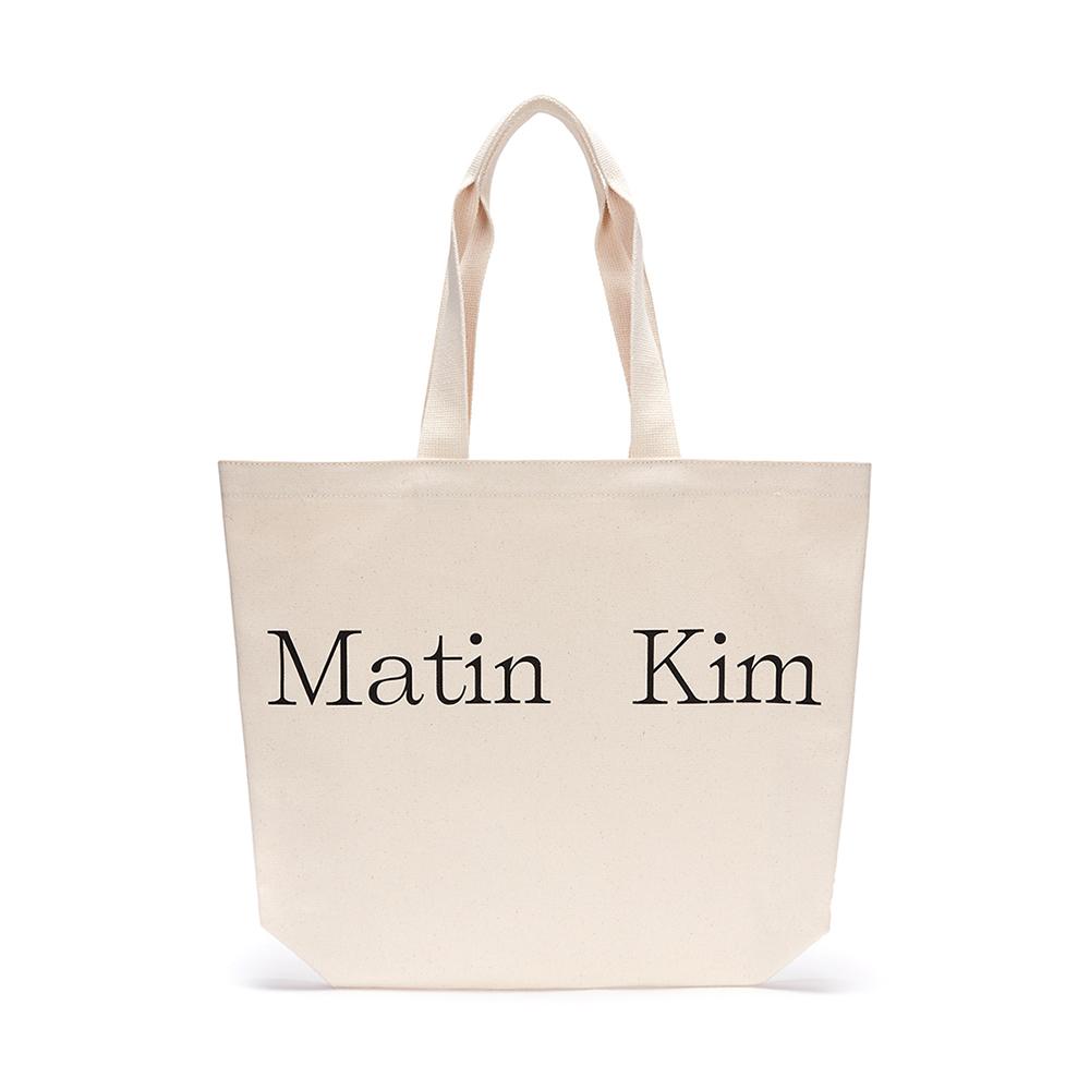 Matin Kim【MATIN KIM】 MATIN LOGO ECOBAG IN IVORY