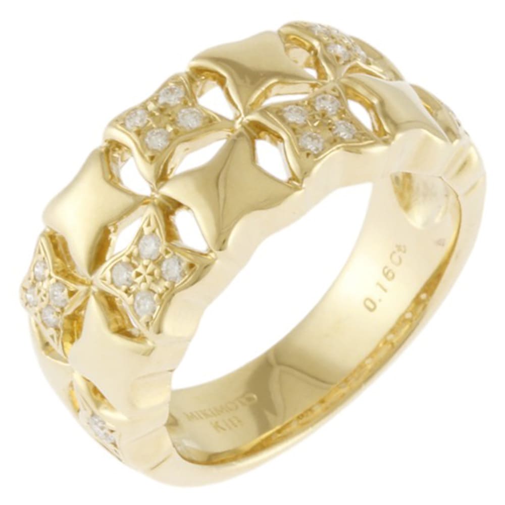 ミキモト リング 指輪 10.5号 18金 K18イエローゴールド ダイヤモンド MIKIMOTO 中古 美品 179,300円