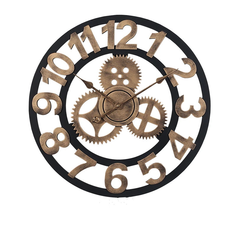 壁掛け時計 掛け時計 アンティーク風 歯車 おしゃれ カフェ リビング 時計 デジタル 見やすい 5,207円