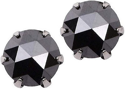 PTプラチナ台 ブラックダイヤモンドピアス0.3カラットローズカットスタッドタイプ 11,544円