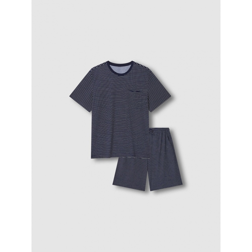 JAJU LIFEWEAR メンズクイックドライ 5パートラウンジセットダークネイビー