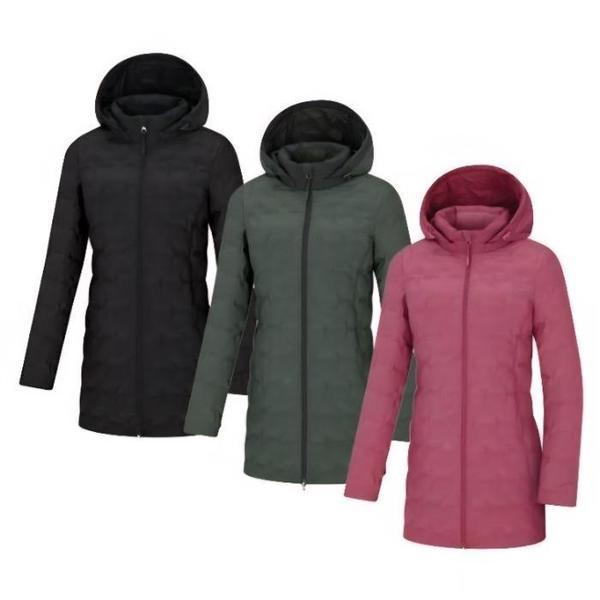 HC03 女性 軽くて暖かい中丈グースジャケット KVJ6507W (S41992143)