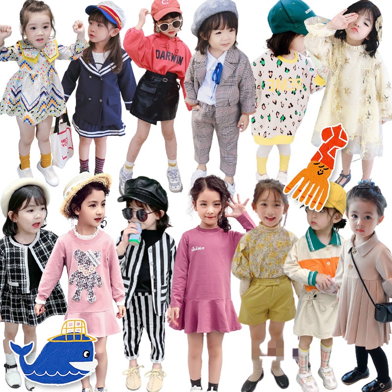 21最安値 春秋 韓国子供服 女の子 可愛い 90 100 110 1 130cm キッズ服 新型韓版 ワンピース ロングパンツ 2点セット 通園 通学
