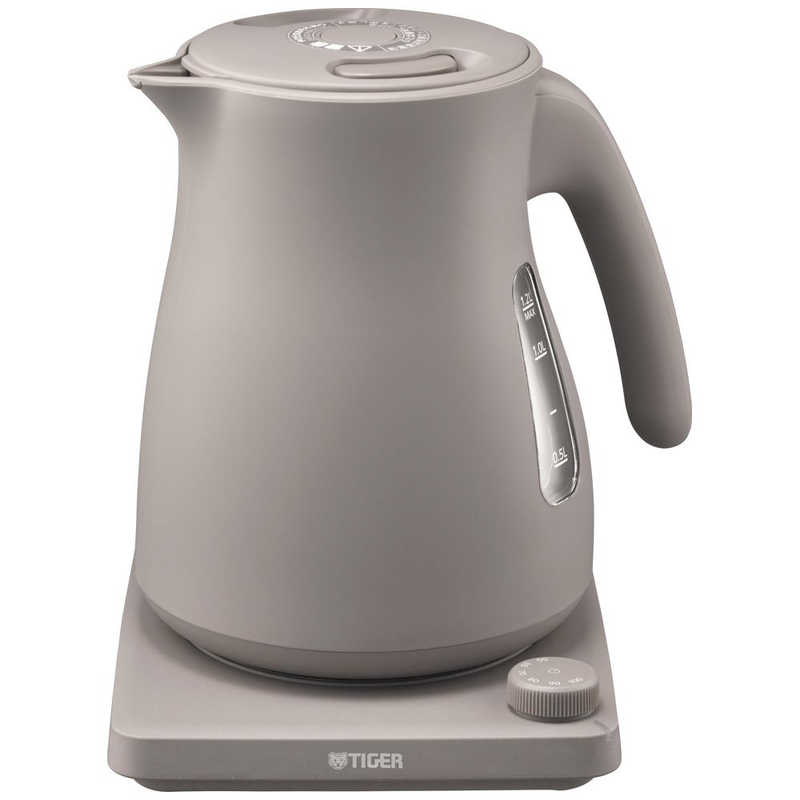 タイガー　TIGER　温度調節機能付 蒸気レスケトル ［1.2L］ チェスナッツグレー　PTV-A120HC