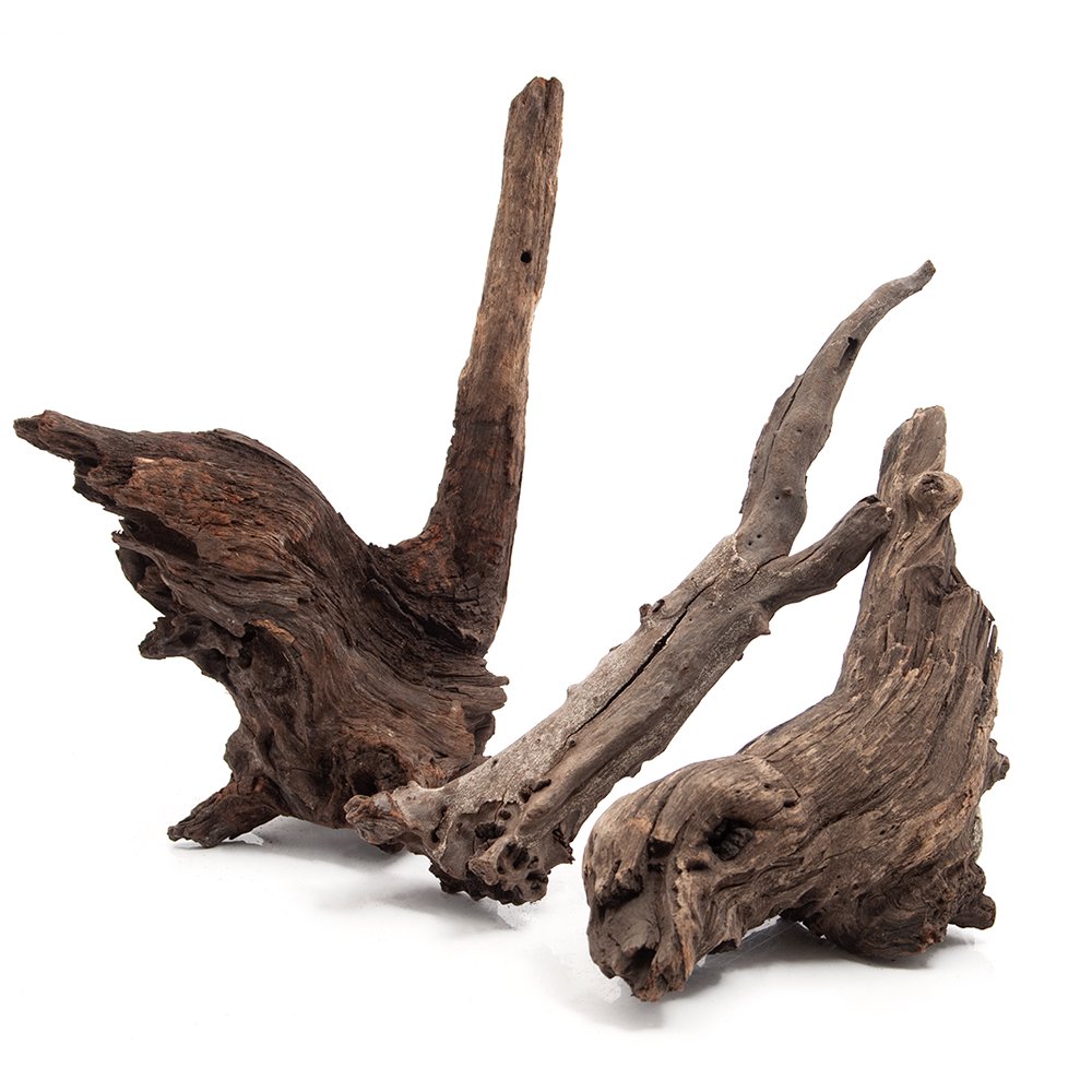 形状お任せ　煮込み済み　塊状流木　Ｌサイズ（約２５ー３０ｃｍ）　３本　アクアリウム　レイアウト素材　流木　ＣＲＣ21―10―20―20―00