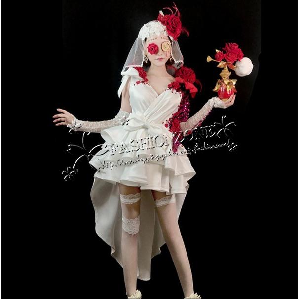 第五人格風 調香師 猩紅花嫁 セット ウエディングドレス コスプレ衣装 cosplay アニメ ゲーム コスチューム パーティーグッズ ハロウィン仮装
