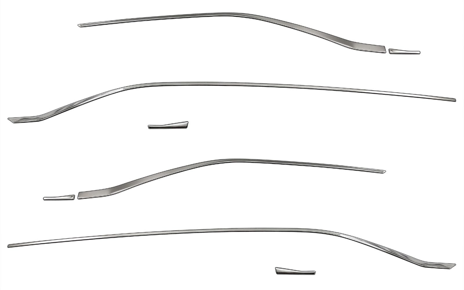 BRIGHTZ WR-V DG5 超鏡面ステンレスメッキサイドドアガーニッシュ 8PC 【 SID－MOL－194 】 WRV DG