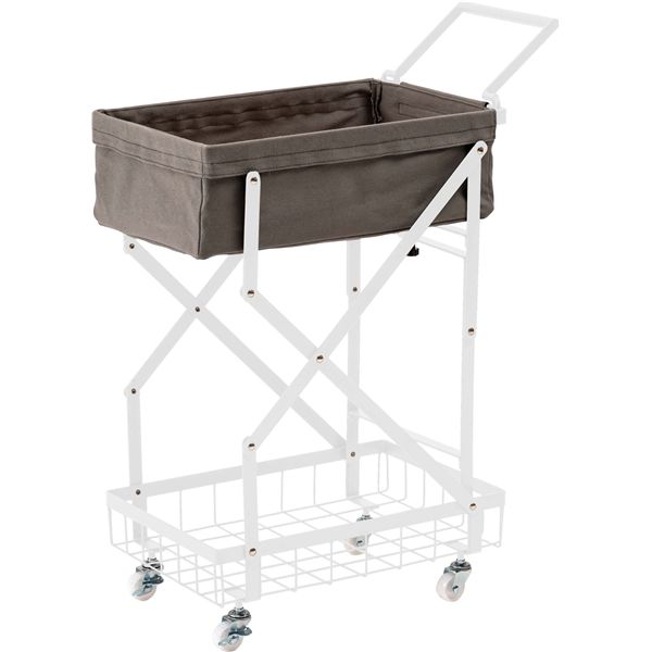 フォールディングワゴン ホワイト （約W31.5×D56.5×H77cm） 組立式