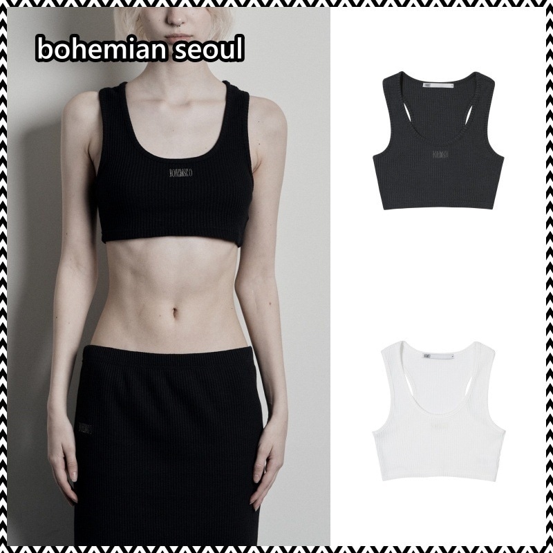 bohemian seoul 24SS PIGMENT WAFFLE SLEEVELESS
