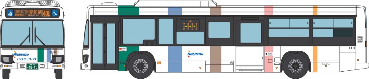 トミーテック (N) ザ・バスコレクション　バスコレ走行システム基本セットA5(いすゞ　エルガ西日本鉄道仕様) TT バスコレ キホンA5 イスズ ニシニホンテツドウ