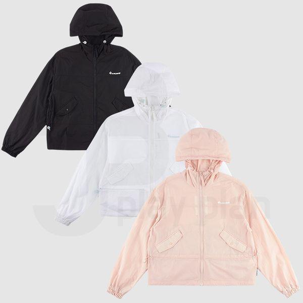 女性ルーズフィットエアリーテンション軽量クロップドフードジャケット QQ222LJK51_P423903670