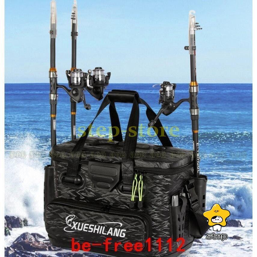 最短出荷 タックルバッグフィッシングバッグアウトドアバッカンロッドスタンド付釣魚釣りフィッシング釣り具エサ餌水汲み多機能バケツ収納防水軽量