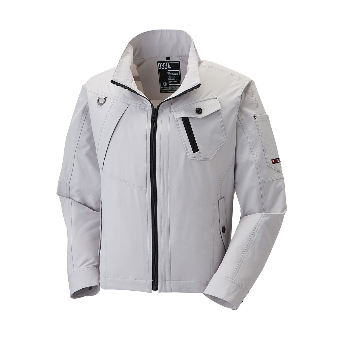 ジャンパー メンズ レディースブルゾン 秋冬 作業服 ストレッチ The tough ダブルストレッチジャケット M~5L 大きいサイズ スリムスタイル 黒 ブラック ネイビー グレー 0334