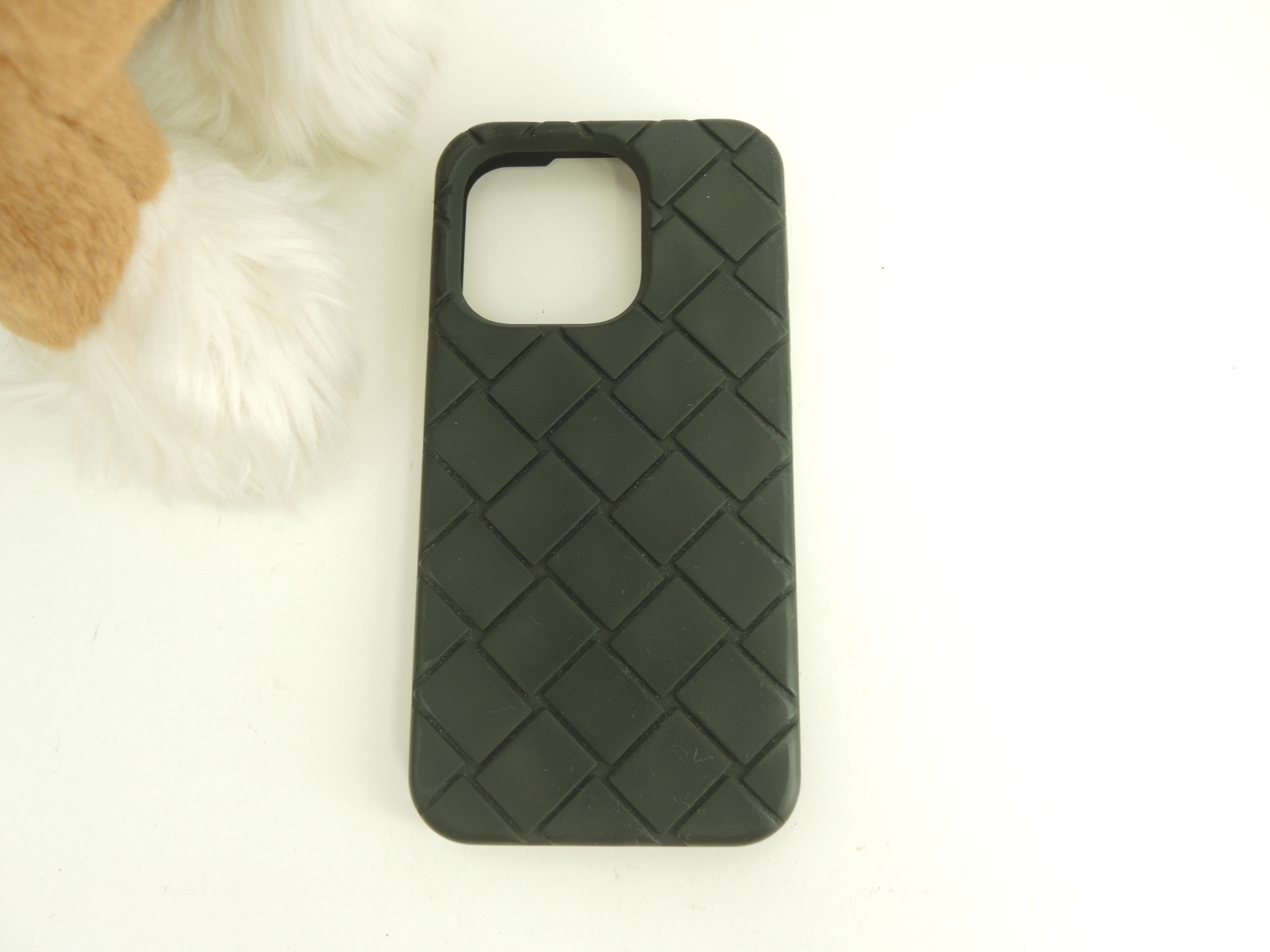 iphone14Proケース 中イントレチャート シリコン黒 カバー@ 15