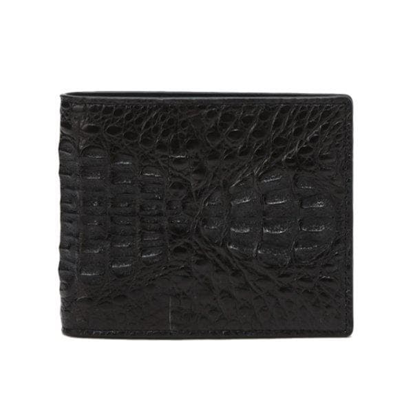 カイマンブラック単色ワニ革二つ折り財布 DBWA5E713
