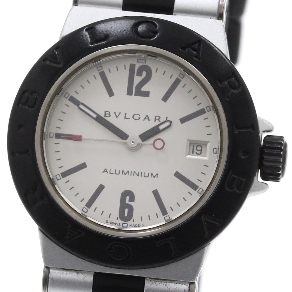 ベルト訳あり ブルガリ BVLGARI AL29TA アルミニウム デイト クォーツ レディース _870092【中古】
