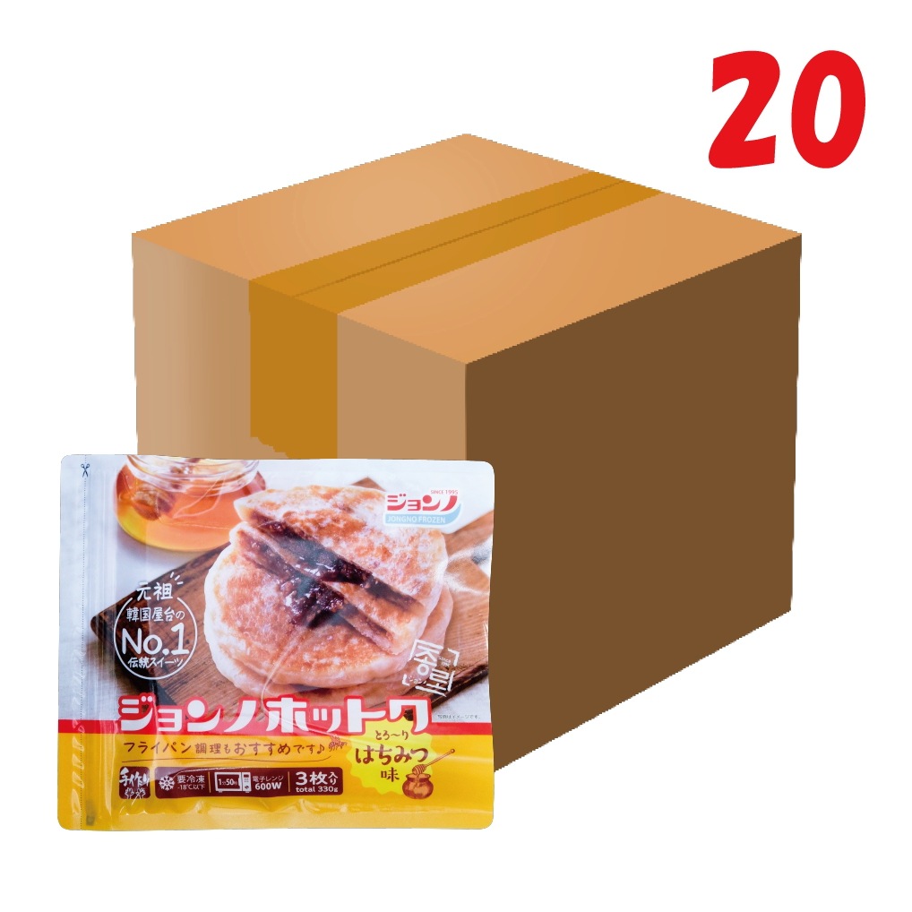 【ホットクセット】新大久保 No.1スイーツ！Big サイズ　ハチミツ味ホットク3枚20個入り（冷凍）新大久保冷凍食品ホトックハットグ簡単調理スイーツお得　新大久保