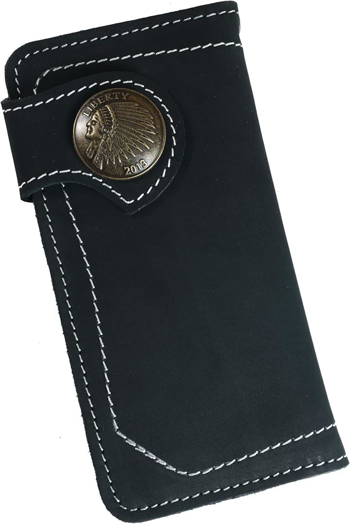 バイカーズウォレット 長財布 ライダースウォレット レザーウォレット 二つ折り メンズ 本革 ヴィンテージ 革財布 牛革 メンズ長財布 ロングウォレット コンチョ(コンチョインディアン) 5,245円