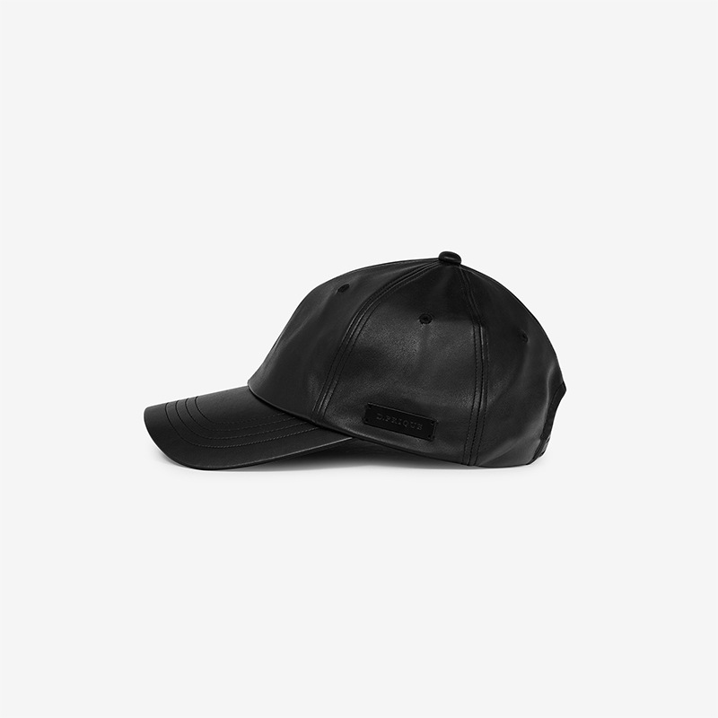 Eco Leather Cap - Black
