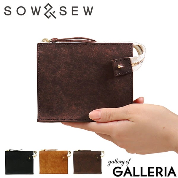 セール 財布 レディース 本革 PUEBLO プエブロ ショートウォレット ファスナー BOX型小銭入れ SOW＆SEW ソウアンドソウ PB-GF02