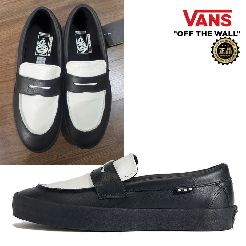 VN000VA6Y281 Skate Loafer スリッポン ローカット クッション 軽量 グリップ ワッフル底 通勤 通学 旅行 デイリー コーデ提案 ソックス レザー調 フィット感 ノンスリップ
