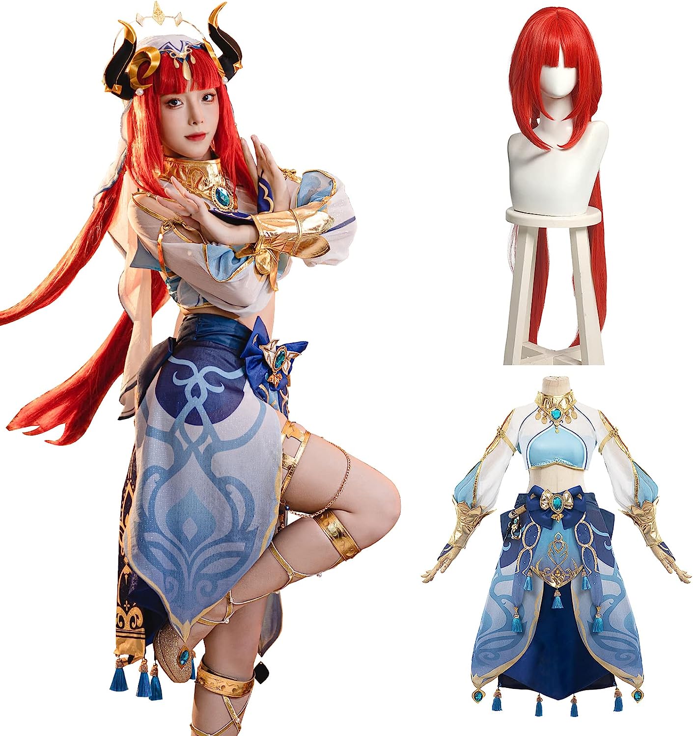 コスプレ衣装 原神 ニィロウ ウィッグ付き イベント パーティー 変装 演出服 クリスマス パーティー