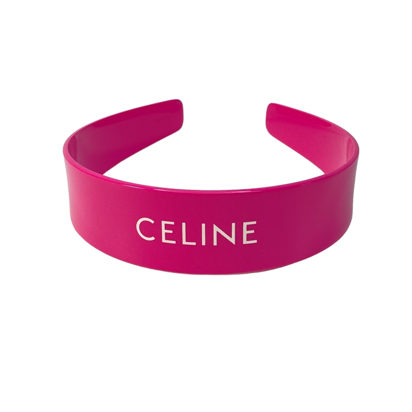 【中古】美品 セリーヌ CELINE レディース ヘッドバンド カチューシャ ピンク