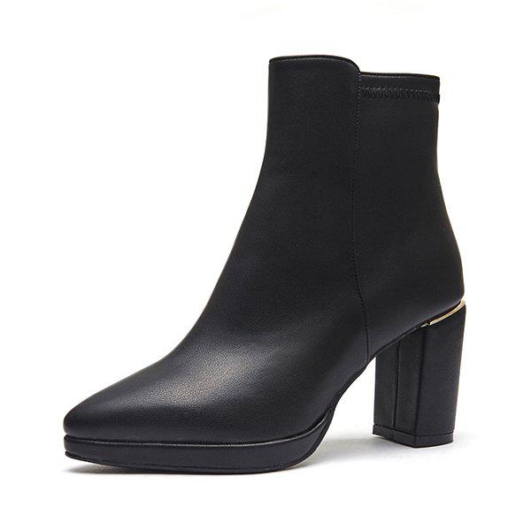 インテンス 女性 シックなアンクルブーツ 8cm LCWA16I24V