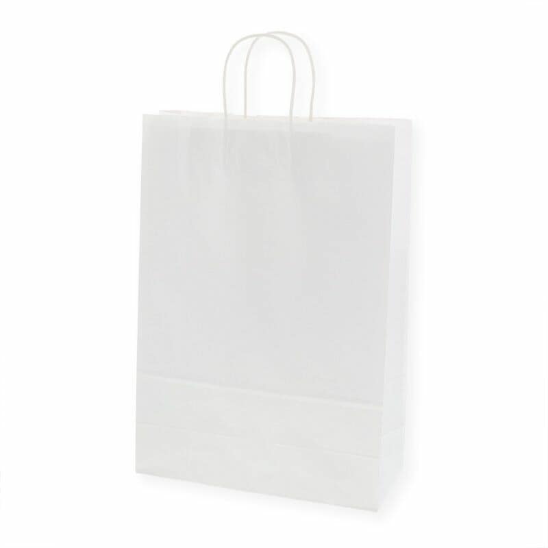 （まとめ買い）シモジマ HEIKO 手提げ紙袋 25チャームバッグ 25CB スタンダード 晒白無地 50枚 幅340xマチ140x高480mm 003287000 [x3セット]