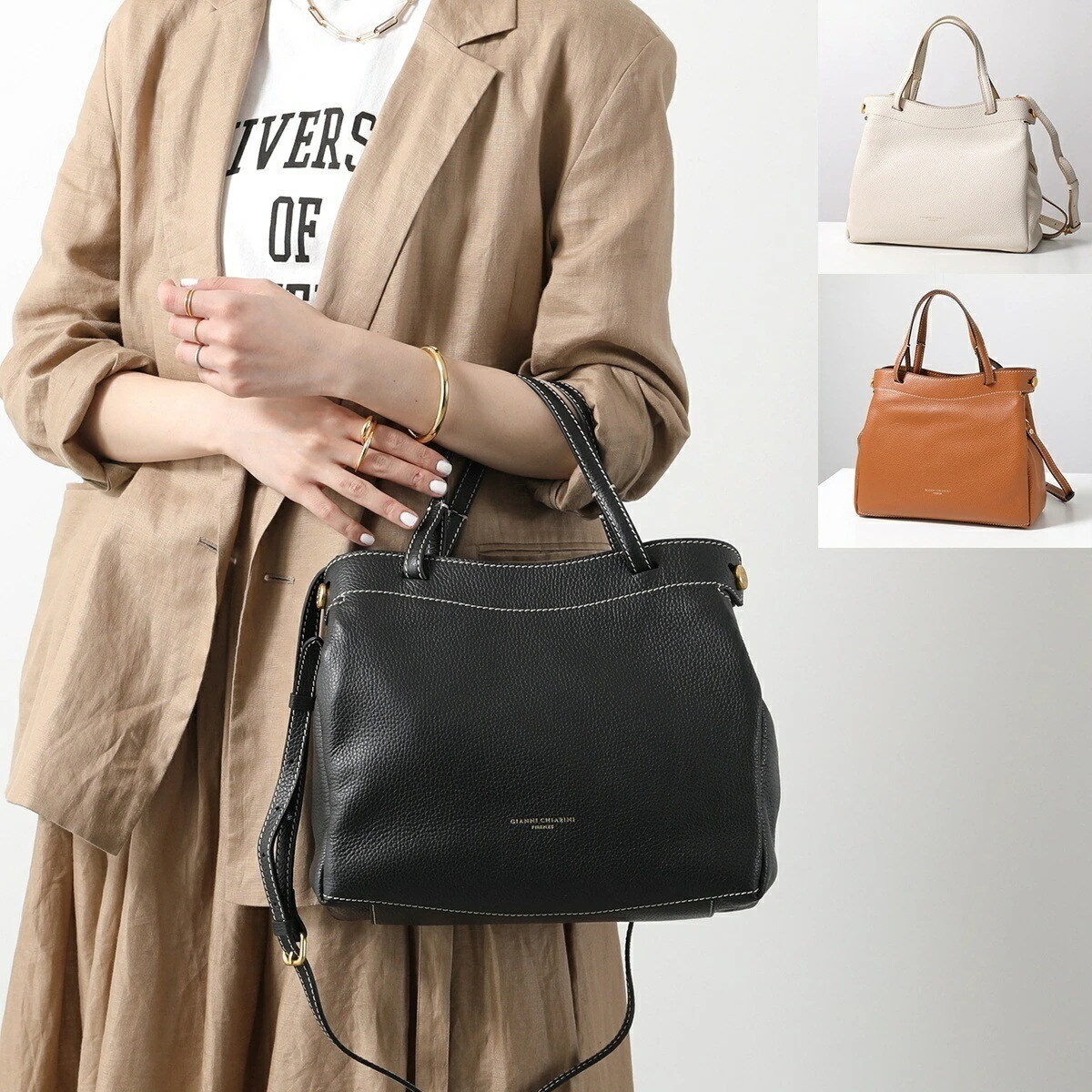 GIANNI CHIARINI ジャンニキアリーニ トートバッグ OTTAVIA M オッタヴィア BS 11290 GRN レディース ハンドバッグ ショルダーバッグ 鞄 【mega】