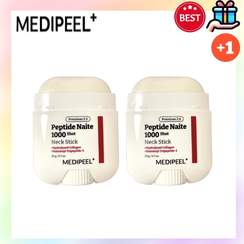 [くびシワスキンケア1+1] NEW プレミアムネックスティック, 20gプレミアム ペプチド ナイテ 1000ショット ネックスティック 2.0 携帯用 首元ケア しわ たるみ しわ たるみ リフテ
