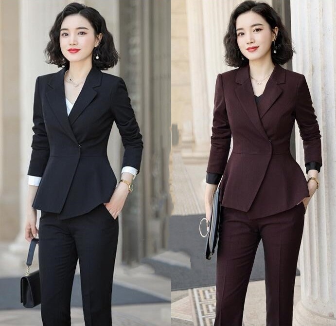 通販 上品 パンツスーツ レディース ビ 細身シルエット 事務服 代 スカートスーツ 2点セットスーツ その他 スーツ Color ワイン Aegis Qa