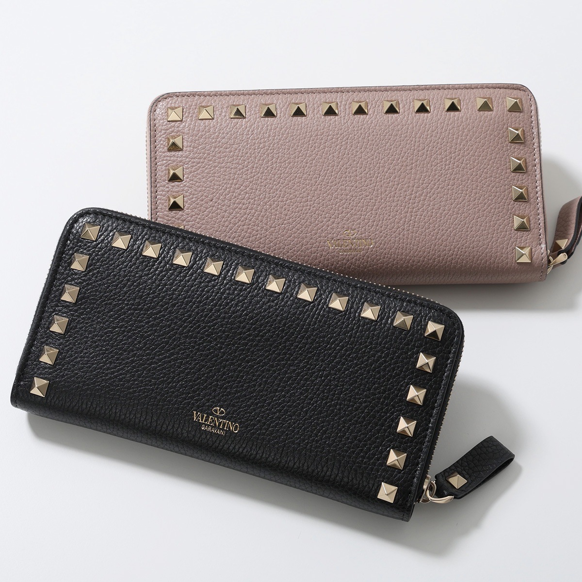VALENTINO ヴァレンティノ ラウンドファスナー長財布 5W2P0645VSH レディース レザー ロックスタッズ カラー2色