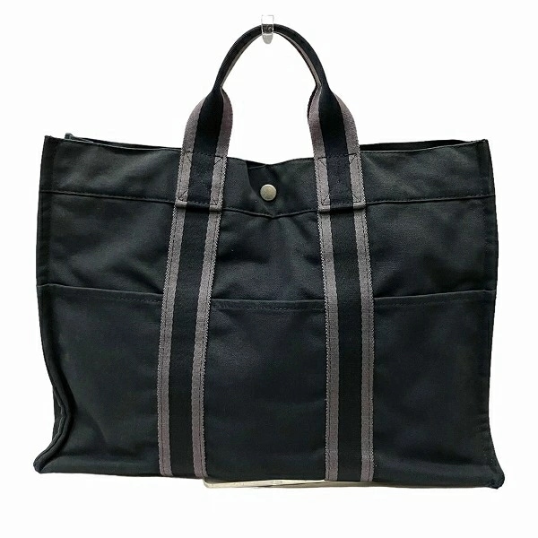 エルメス フールトゥMM ブラック バッグ トートバッグ ハンドバッグ【中古】