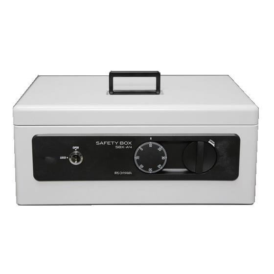 ブザー付き手提げ金庫 A4 グレー アイリスオーヤマ SBX-A4